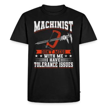 Machines de machiniste - T-shirt Premium bio Homme - noir - Devant - Nico (187cm)