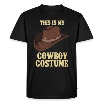 Cowboy Costume Country Western - Men's Premium Organic T-Shirt - black - Front - Nico (187cm)