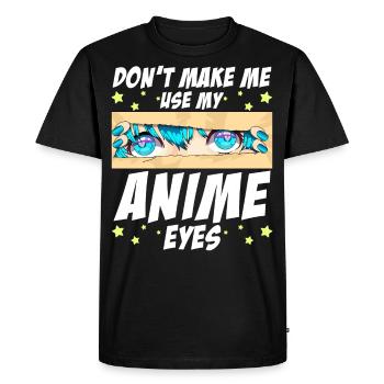 Anime Eyes Kawaii Manga Anime Fans - T-shirt Premium bio Homme - noir - Devant - Nico (187cm)