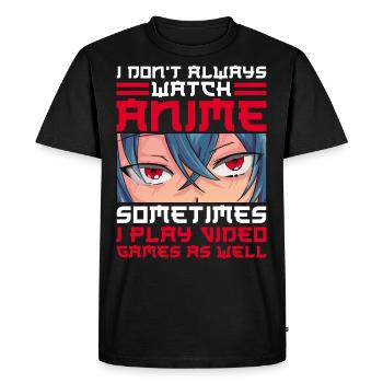 Anime Gamer Jeux vidéo Jeux de hasard Manga - T-shirt Premium bio Homme - noir - Devant - Nico (187cm)
