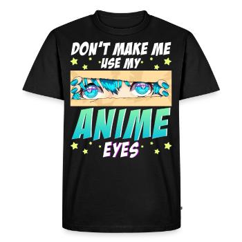 Anime Eyes Kawaii Manga Anime Fans - T-shirt Premium bio Homme - noir - Devant - Nico (187cm)