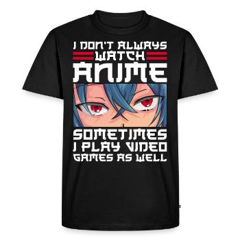 Anime Gamer Video Games Gambling Manga - Men's Premium Organic T-Shirt - black - Front - Nico (187cm)