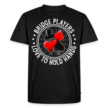 Jeu de cartes Bridge Player - T-shirt Premium bio Homme - noir - Devant - Nico (187cm)