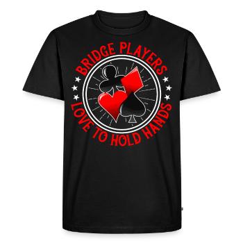 Jeu de cartes Bridge Player - T-shirt Premium bio Homme - noir - Devant - Nico (187cm)