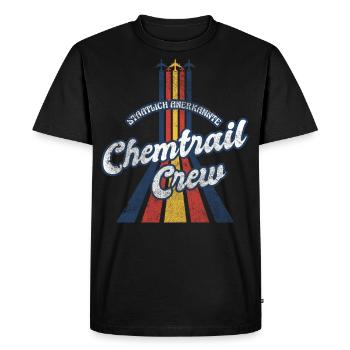Chemise Parodie Vintage Retro Chemtrail Crew - T-shirt Premium bio Homme - noir - Devant - Nico (187cm)