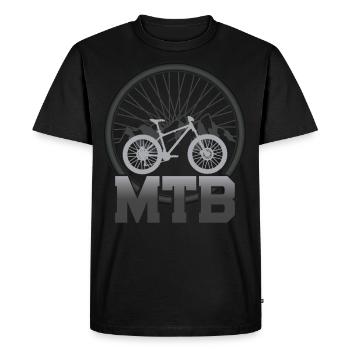 Enduro MTB Mountain Bike Riding - Men's Premium Organic T-Shirt - black - Front - Nico (187cm)