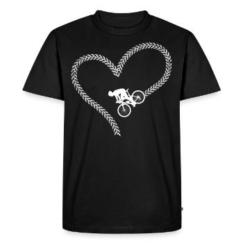 Drôle de vélo de route à vélo - T-shirt Premium bio Homme - noir - Devant - Nico (187cm)