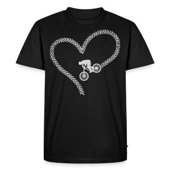 Enduro MTB Mountain Bike Riding - Men's Premium Organic T-Shirt - black - Front - Nico (187cm)