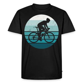 Drôle de vélo de route à vélo - T-shirt Premium bio Homme - noir - Devant - Nico (187cm)