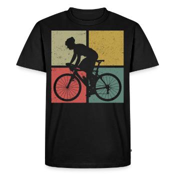 Drôle de vélo de route à vélo - T-shirt Premium bio Homme - noir - Devant - Nico (187cm)
