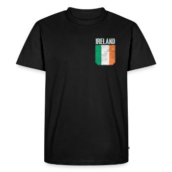 Irlande Drapeau Irlandais - T-shirt Premium bio Homme - noir - Devant - Nico (187cm)