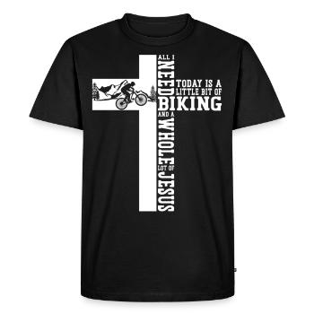 Enduro VTT VTT Équitation - T-shirt Premium bio Homme - noir - Devant - Nico (187cm)