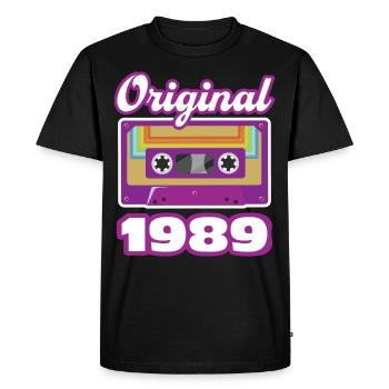 1989 Année de construction Année de naissance - T-shirt Premium bio Homme - noir - Devant - Nico (187cm)