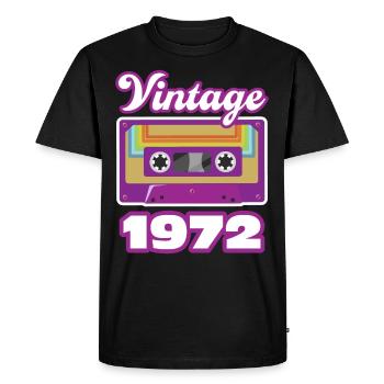 1972 Année de construction Cadeau d’anniversaire - T-shirt Premium bio Homme - noir - Devant - Nico (187cm)