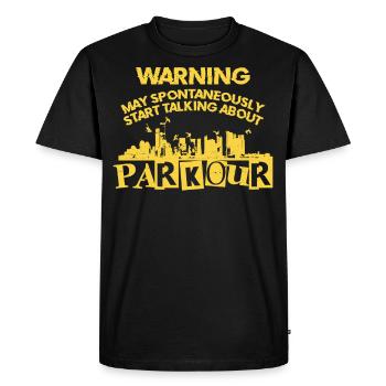Parkour Free Running Traceur - T-shirt Premium bio Homme - noir - Devant - Nico (187cm)