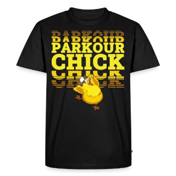 Parkour Free Running Traceur - T-shirt Premium bio Homme - noir - Devant - Nico (187cm)