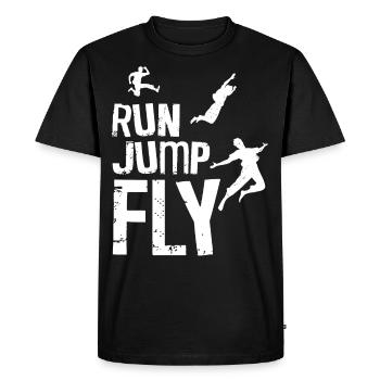 Parkour Free Running Traceur - T-shirt Premium bio Homme - noir - Devant - Nico (187cm)