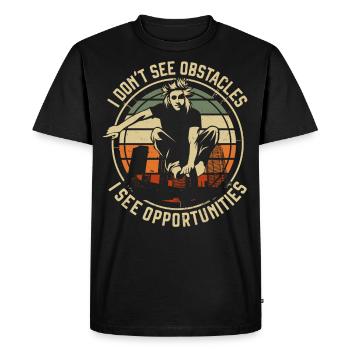 Parkour Free Running Traceur - T-shirt Premium bio Homme - noir - Devant - Nico (187cm)