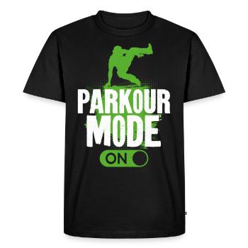 Parkour Free Running Traceur - T-shirt Premium bio Homme - noir - Devant - Nico (187cm)