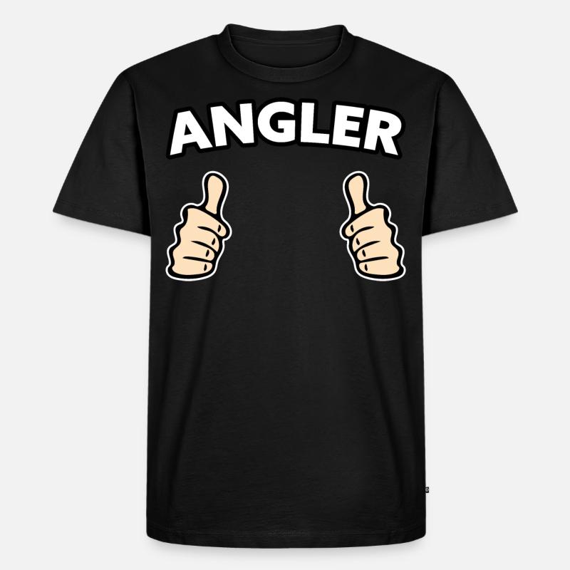 Angler Freizeit Geschenkidee - Männer Premium Bio T-Shirt - Schwarz