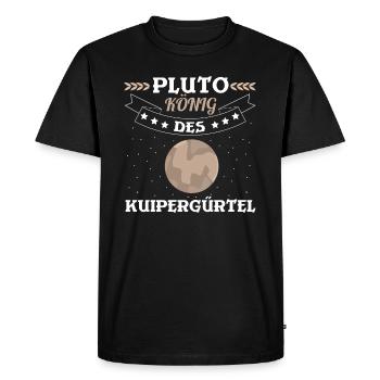 Pluto King of the Kuiper Belt Space Planets - Men's Premium Organic T-Shirt - black - Front - Nico (187cm)