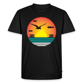 Summer Junkie Heat Sun Worshipper Gift - Men's Premium Organic T-Shirt - black - Front - Nico (187cm)