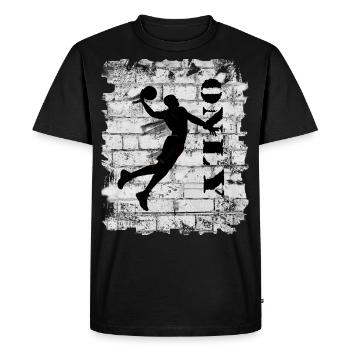 Basket-ball - T-shirt Premium bio Homme - noir - Devant - Nico (187cm)