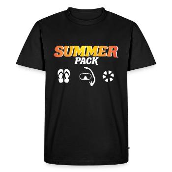 Summer Junkie Heat Sun Worshipper Gift - Men's Premium Organic T-Shirt - black - Front - Nico (187cm)
