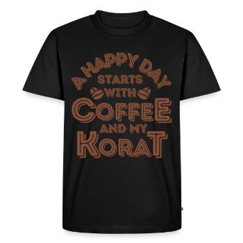Korat Cat Café Café - T-shirt Premium bio Homme - noir - Devant - Nico (187cm)