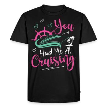 Croisière Vacances Fille que Vous aviez - T-shirt Premium bio Homme - noir - Devant - Nico (187cm)