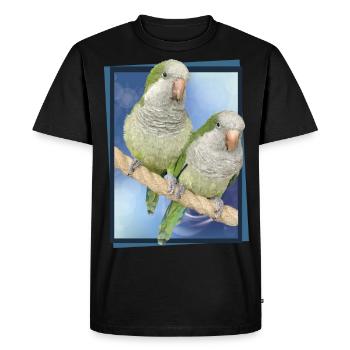 Argentine Parakeet - Men's Premium Organic T-Shirt - black - Front - Nico (187cm)