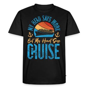 Croisière Vacances Rétro Vintage - T-shirt Premium bio Homme - noir - Devant - Nico (187cm)