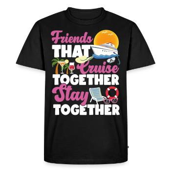Cruise Ship Vacation Friends - Men's Premium Organic T-Shirt - black - Front - Nico (187cm)