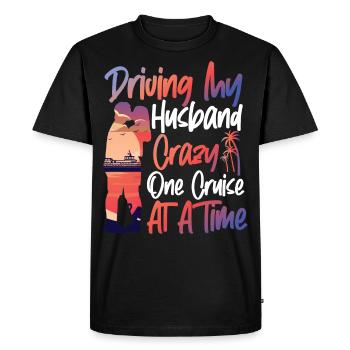 Croisière Vacances Mari Femme - T-shirt Premium bio Homme - noir - Devant - Nico (187cm)