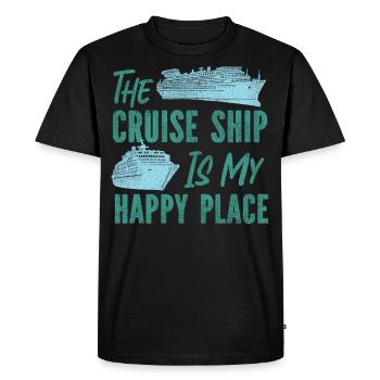 Croisière Vacances Vintage Le - T-shirt Premium bio Homme - noir - Devant - Nico (187cm)