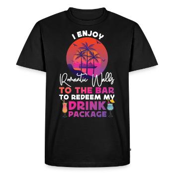 Vacances en bateau de croisière que j’apprécie - T-shirt Premium bio Homme - noir - Devant - Nico (187cm)