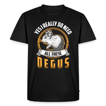 Need all this degu rodent rat - Men's Premium Organic T-Shirt - black - Front - Nico (187cm)