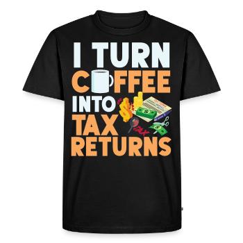 Comptable Teneur de livres Comptabilité - T-shirt Premium bio Homme - noir - Devant - Nico (187cm)