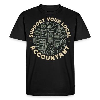 Comptable Comptable Comptable - T-shirt Premium bio Homme - noir - Devant - Nico (187cm)