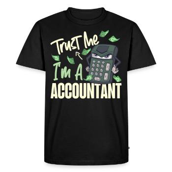 Comptable Comptable Comptable - T-shirt Premium bio Homme - noir - Devant - Nico (187cm)
