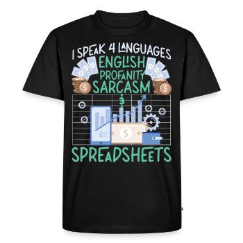 Accountant Bookkeeper Accounting - Men's Premium Organic T-Shirt - black - Front - Nico (187cm)