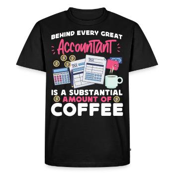 Comptable Comptable Comptable - T-shirt Premium bio Homme - noir - Devant - Nico (187cm)