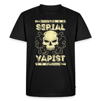 Vaping Serial Vapist E-cigarette - T-shirt Premium bio Homme - noir - Devant - Nico (187cm)