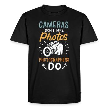 Les appareils photo ne prennent pas de photos Photographe Appareil photo - T-shirt Premium bio Homme - noir - Devant - Nico (187cm)
