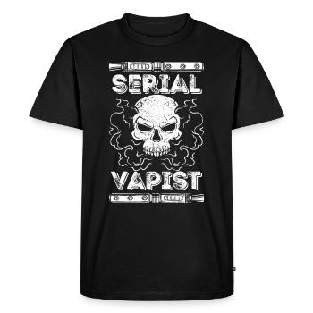 Vaping Serial Vapist E-cigarette - T-shirt Premium bio Homme - noir - Devant - Nico (187cm)