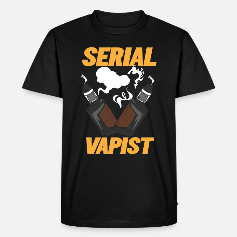 Vaping Serial Vapist E-zigarette - Männer Premium Bio T-Shirt - Schwarz
