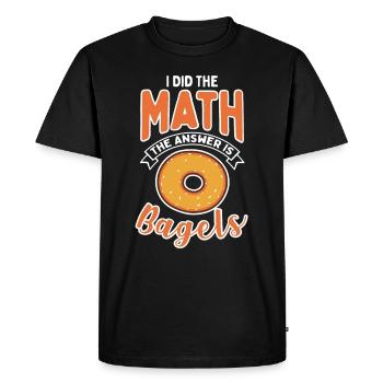 Math Bagel Nerd Bagels Professeur de mathématiques - T-shirt Premium bio Homme - noir - Devant - Nico (187cm)