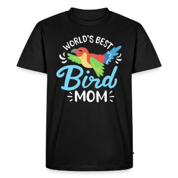La meilleure maman perroquet oiseau du monde - T-shirt Premium bio Homme - noir - Devant - Nico (187cm)