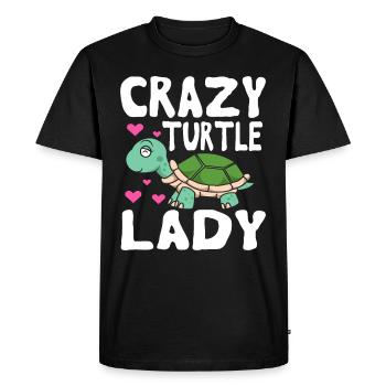 Crazy Turtle Lady Turtle Mother - T-shirt Premium bio Homme - noir - Devant - Nico (187cm)