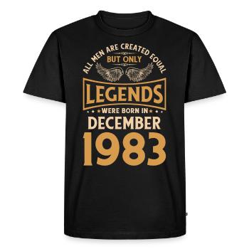 40e anniversaire Les légendes sont nées en décembre 198 - T-shirt Premium bio Homme - noir - Devant - Nico (187cm)